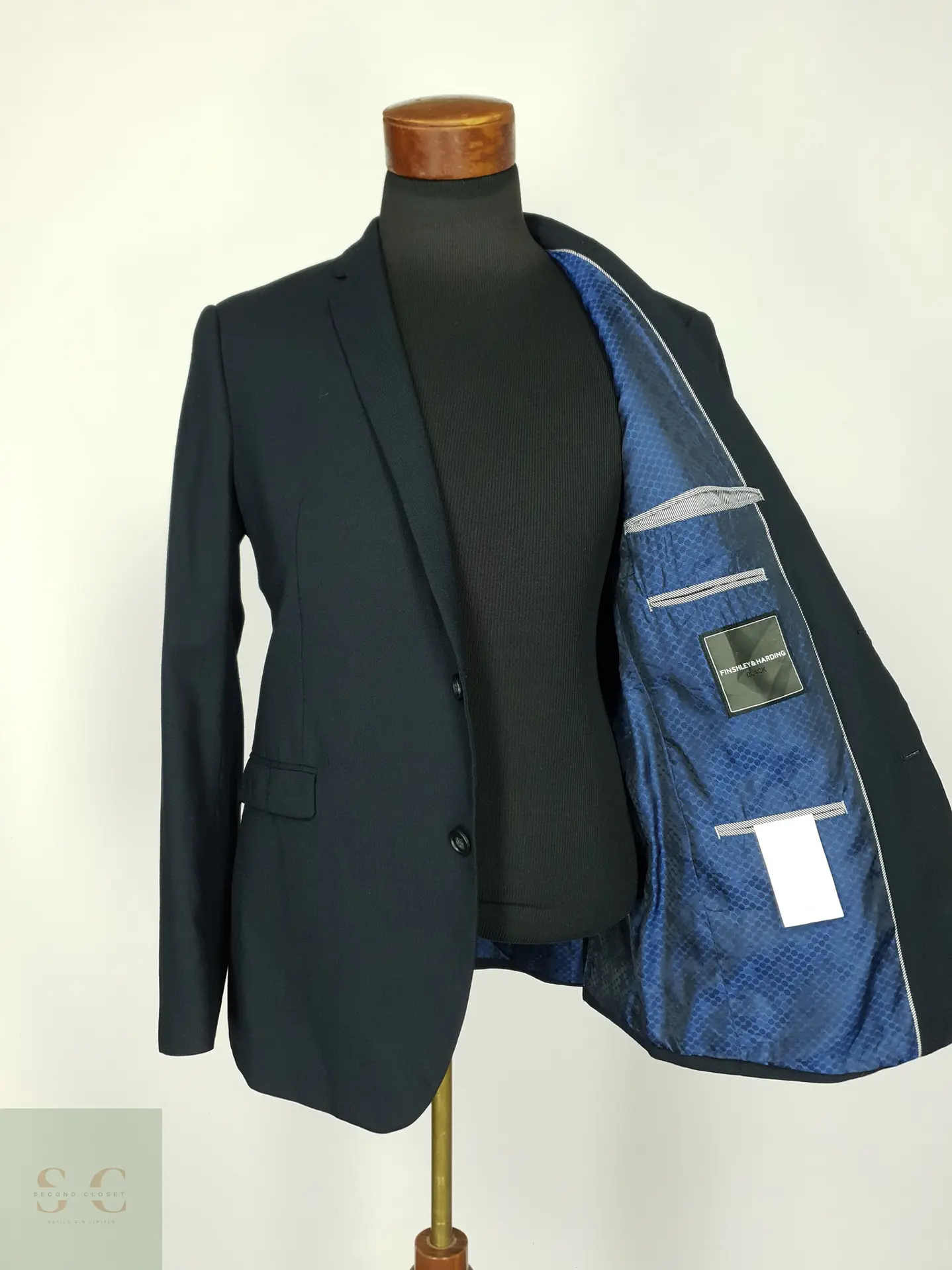 Blazer Formal de Lana y Mezcla Térmica Finshley & Harding Talla M 8