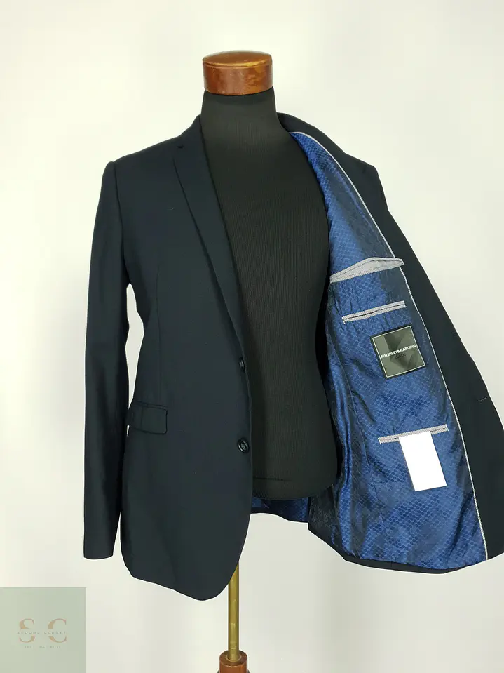 Blazer Formal de Lana y Mezcla Térmica Finshley & Harding Talla M 8