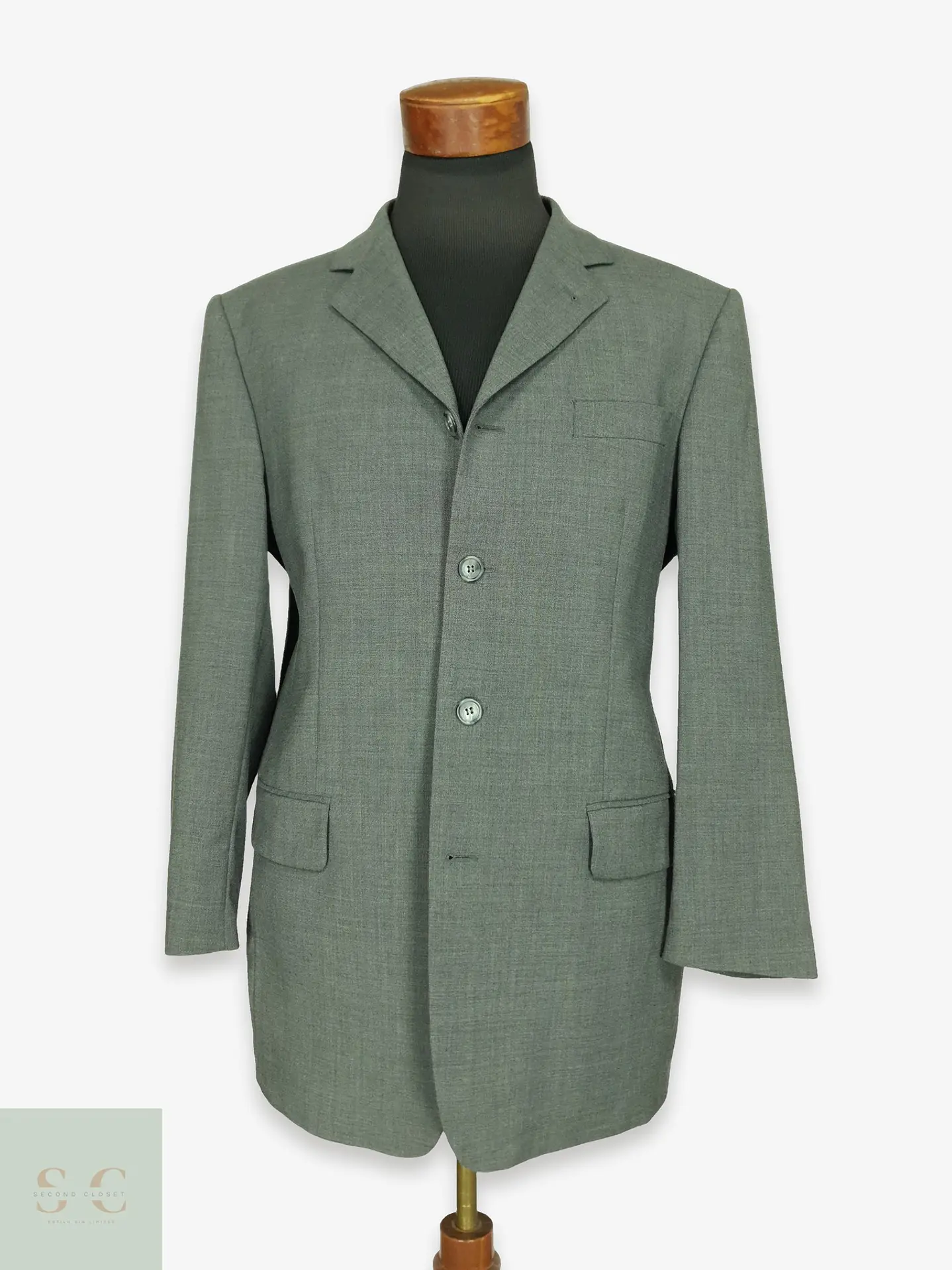 Blazer Sastre Gris de Cuatro Botones Barisal Talla L 1