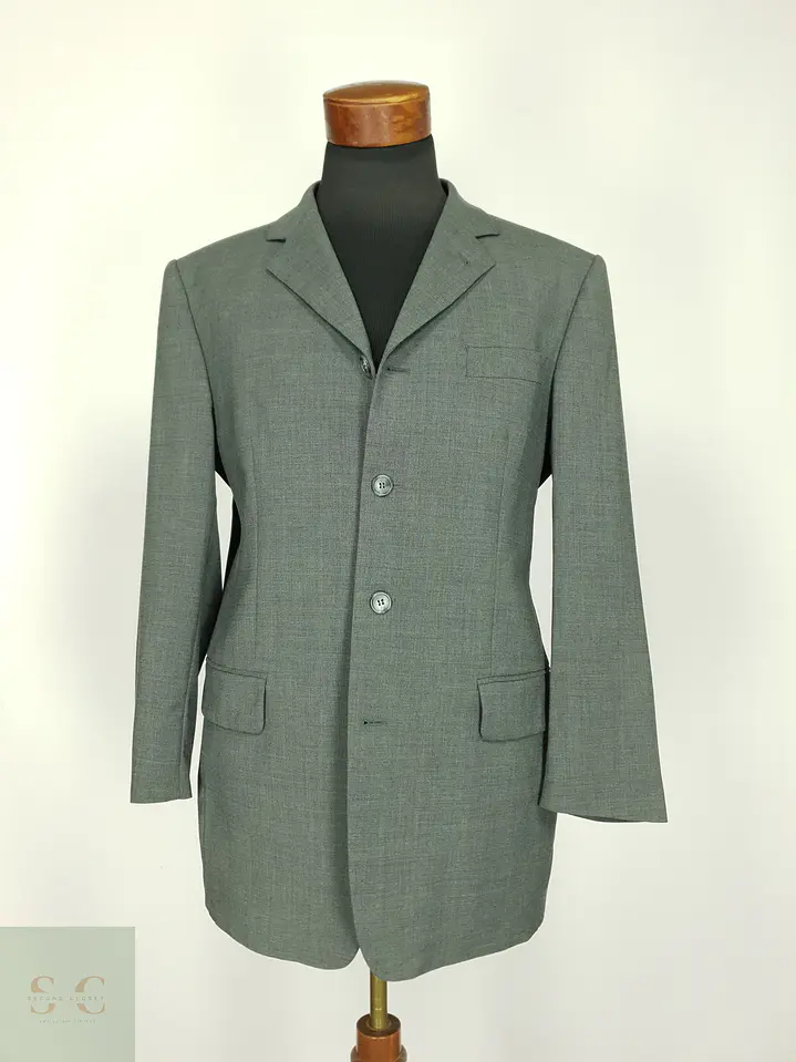 Blazer Sastre Gris de Cuatro Botones Barisal Talla L 2