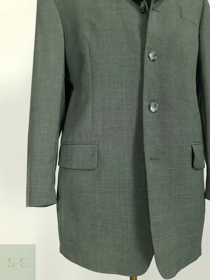 Blazer Sastre Gris de Cuatro Botones Barisal Talla L 3