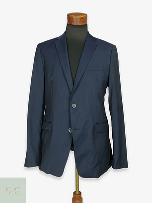 Blazer de Lana Virgen con Raya Diplomática Finshley & Harding Talla SM