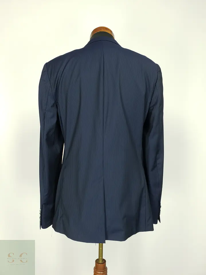 Blazer de Lana Virgen con Raya Diplomática Finshley & Harding Talla SM 8