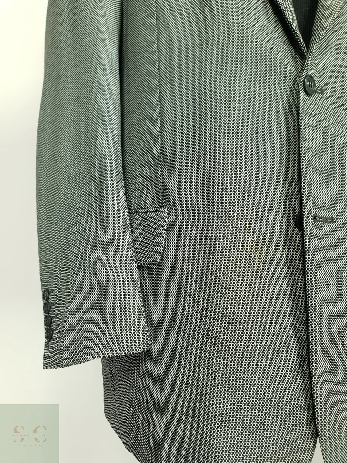 Blazer Estructurado Micropatrón Bicolor CANDA Talla L/XL 3