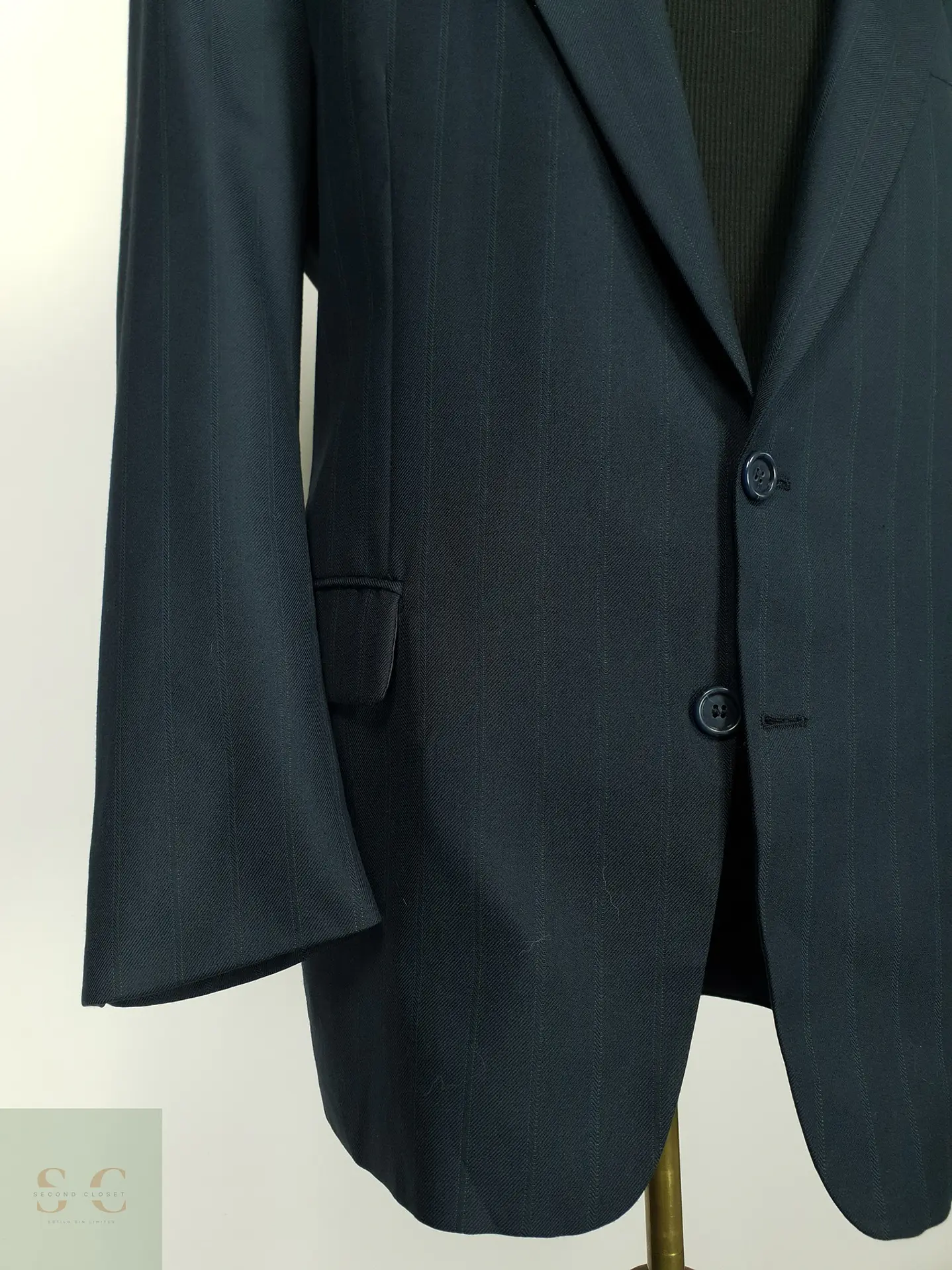 Blazer Formal en Raya Diplomática Mario Barutti Talla XL/XXL 3
