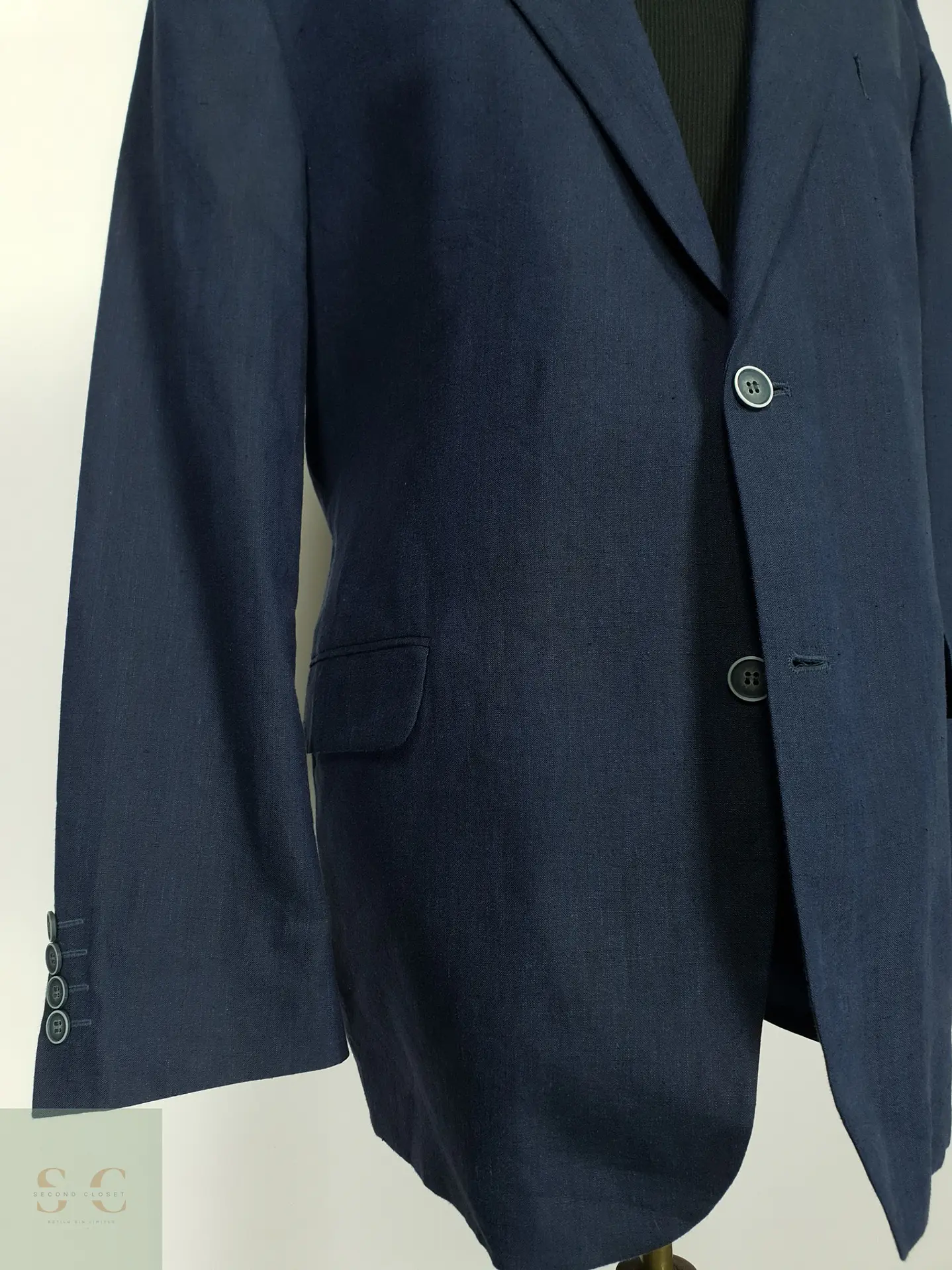 Blazer Estructurado de Lino Canda Talla L/XL 3