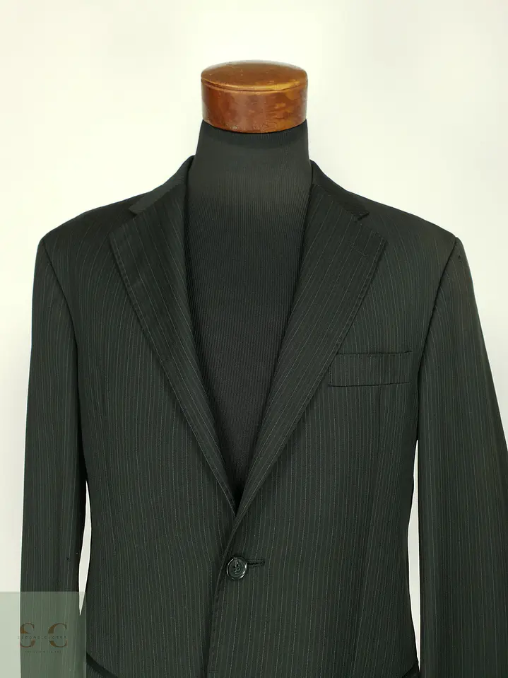 Blazer Formal de Pura Lana Virgen en Raya Tiza Westbury Talla XL 4
