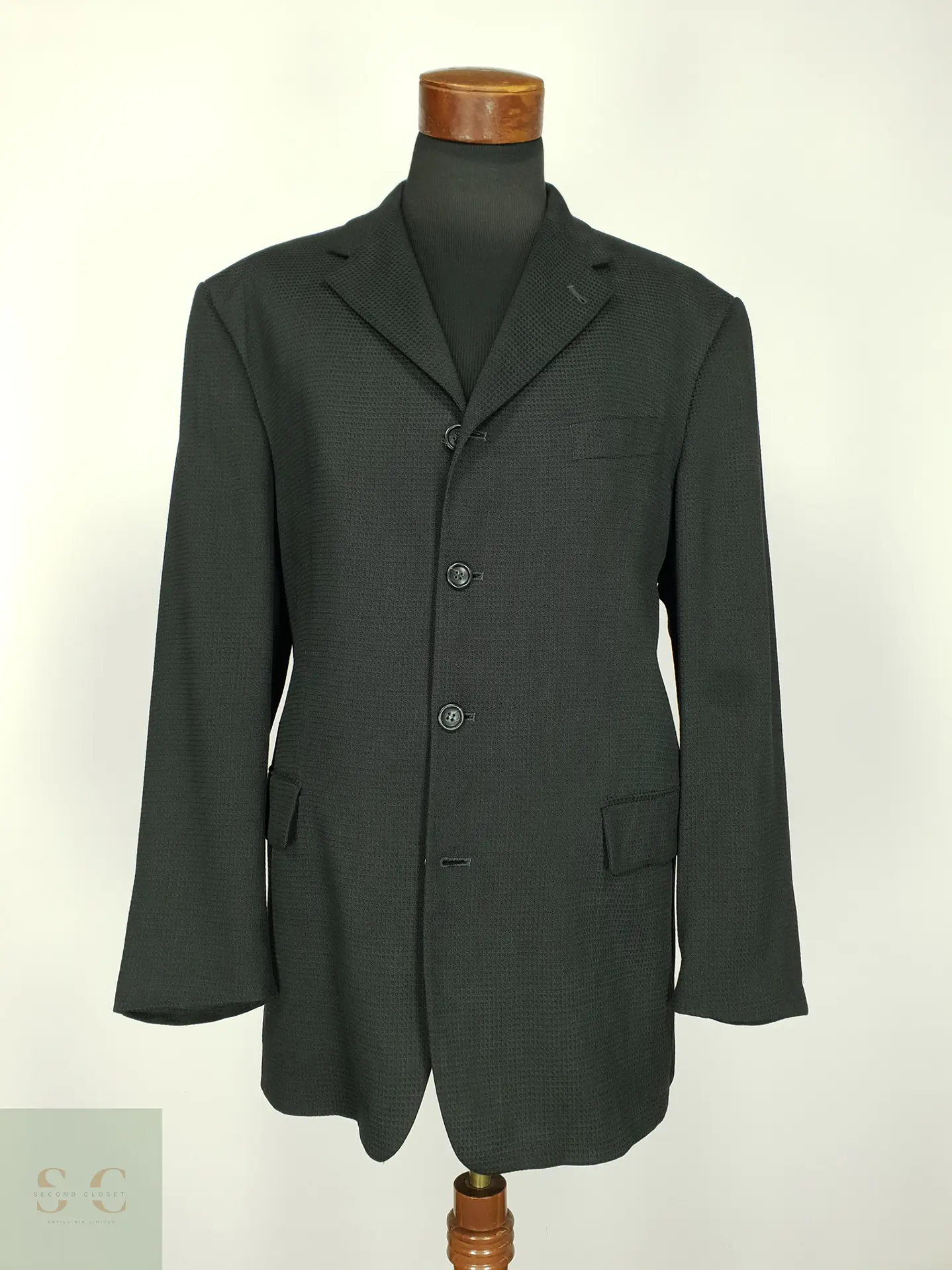 Blazer Estructurado de Tejido Texturizado 100 Cento Mila Talla XXL 2