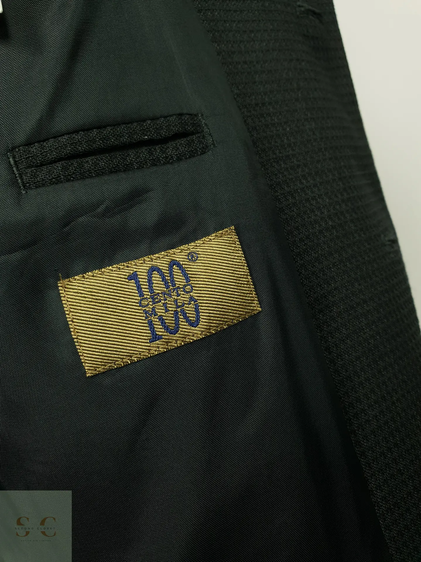 Blazer Estructurado de Tejido Texturizado 100 Cento Mila Talla XXL 7