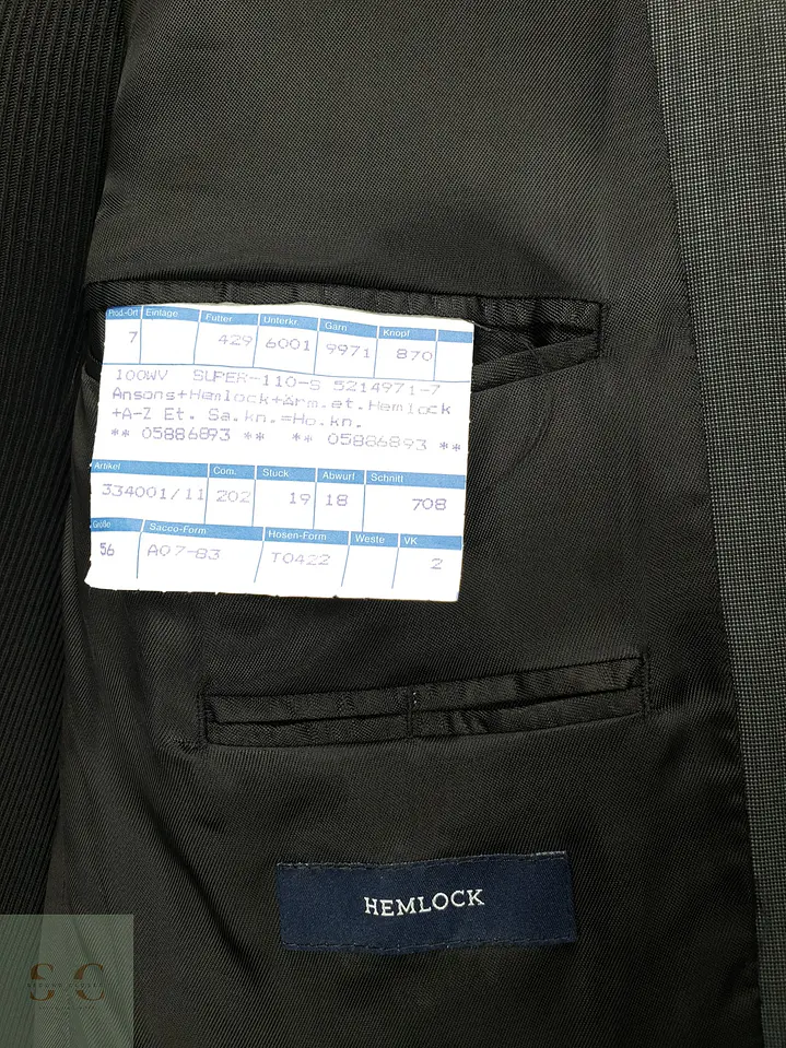 Blazer Formal de Lana Super 110s Hemlock Talla XL/XXL 6