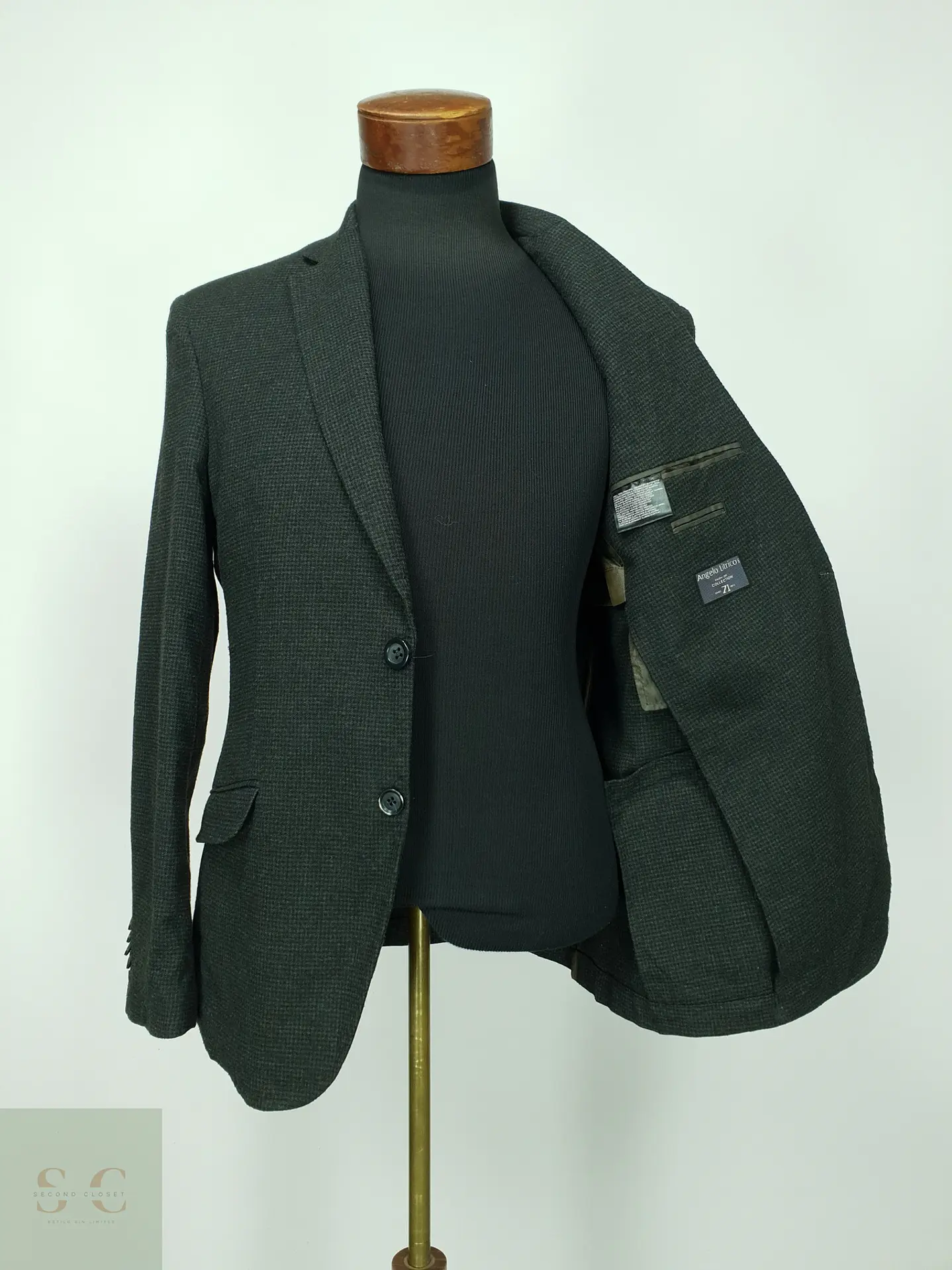 Blazer Semi-Estructurado Microestructurado Angelo Litrico Talla M/L 7