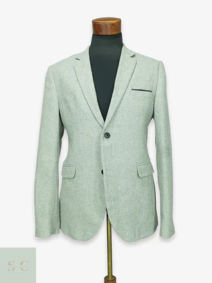 Blazer de Mezcla de Lana Gris Cemento Cedar Wood State Talla M