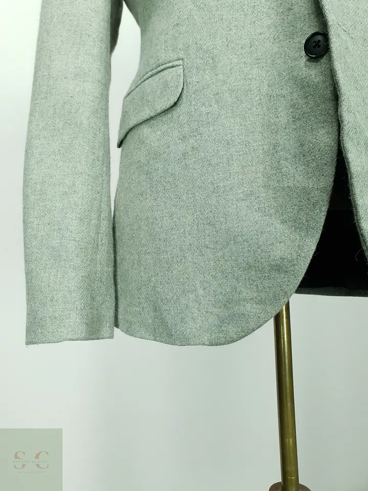 Blazer de Mezcla de Lana Gris Cemento Cedar Wood State Talla M 3