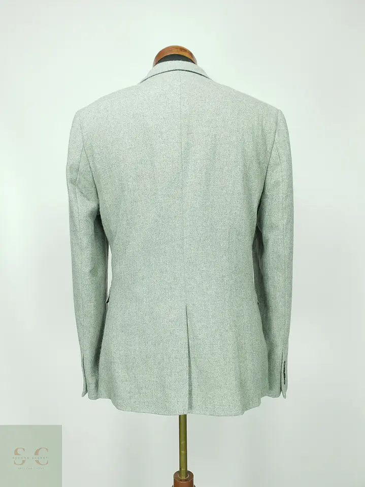 Blazer de Mezcla de Lana Gris Cemento Cedar Wood State Talla M 9