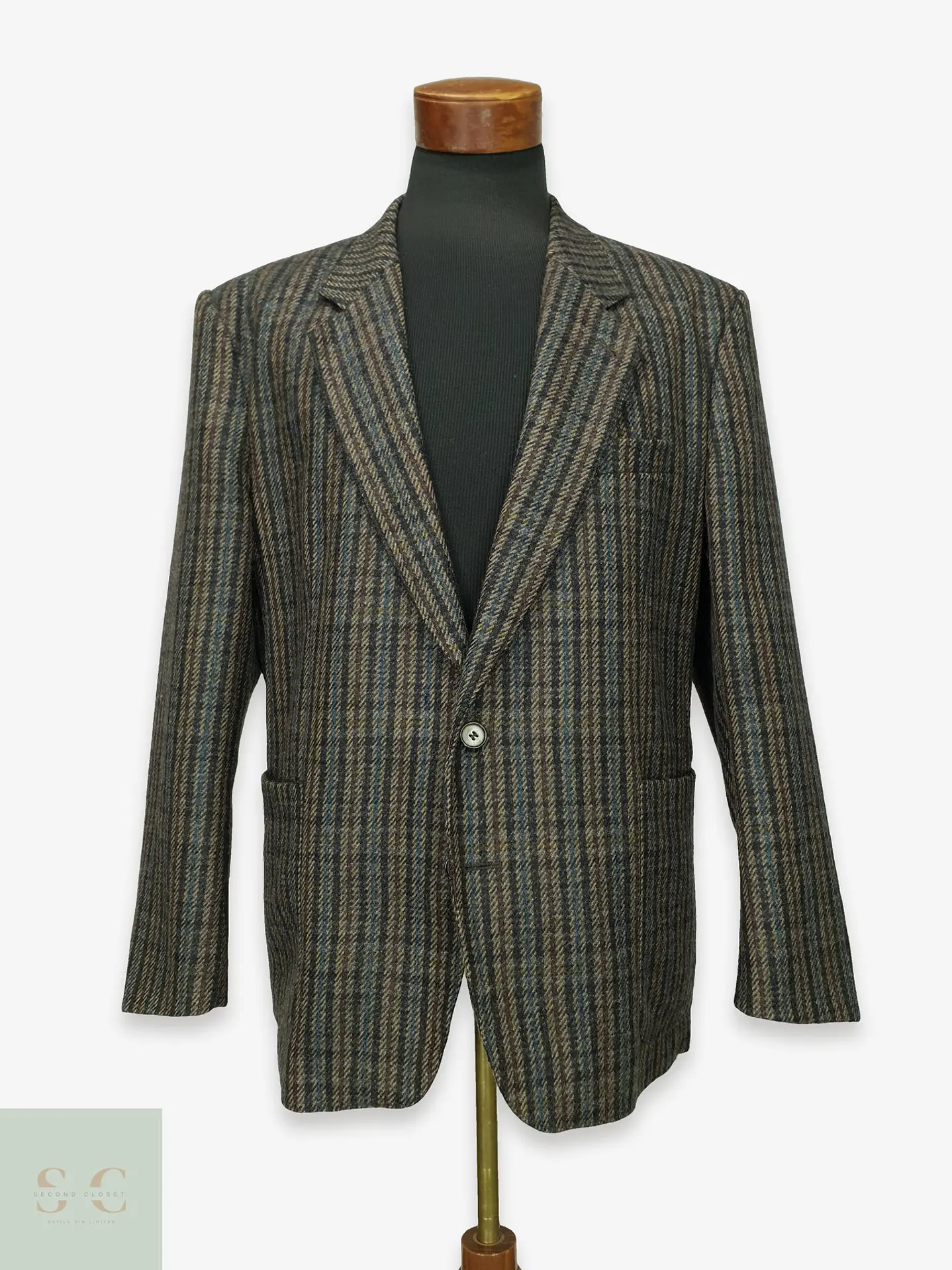 Blazer de Tweed en Pura Lana Virgen Talla XL/XXL 1