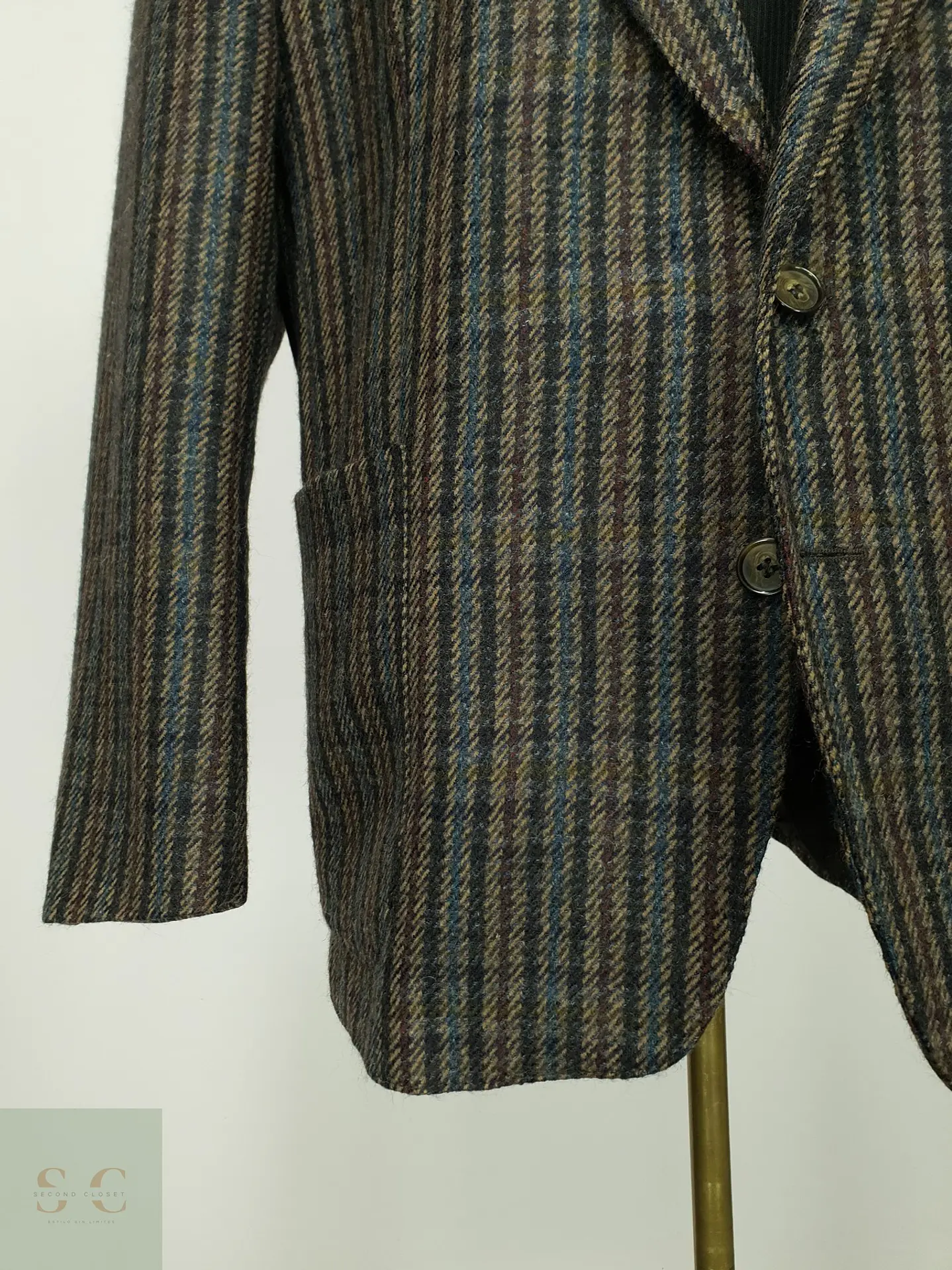Blazer de Tweed en Pura Lana Virgen Talla XL/XXL 3