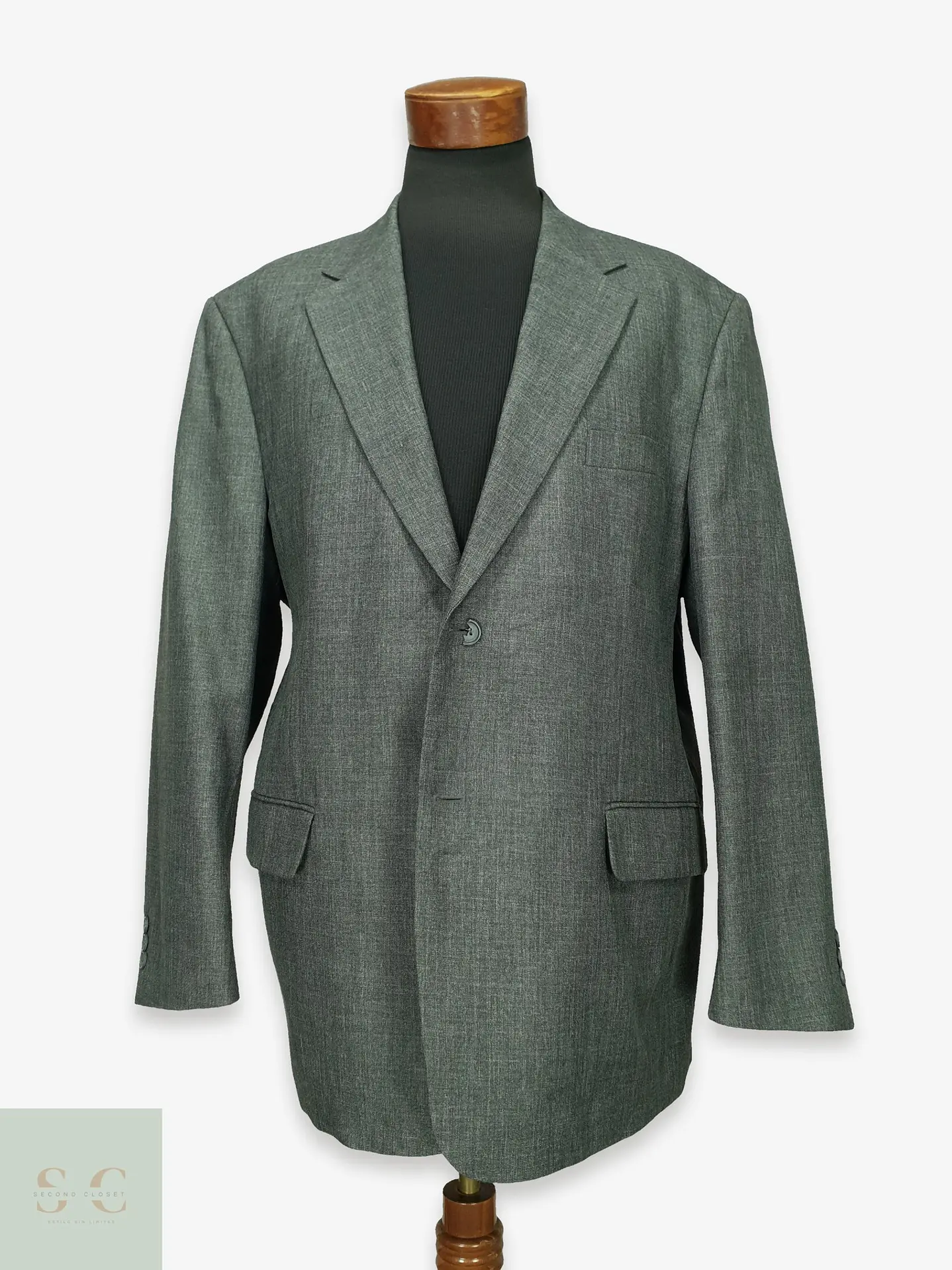 Blazer Sastre Texturizado Gris Melange Canda Talla XXL/XXXL 1