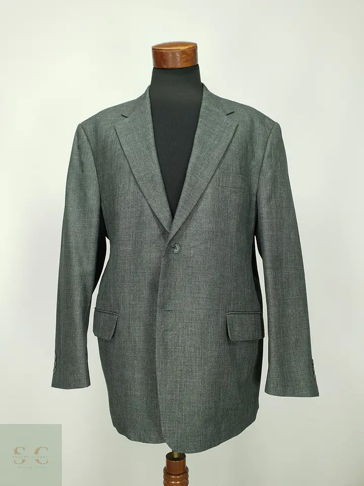 Blazer Sastre Texturizado Gris Melange Canda Talla XXL/XXXL 2