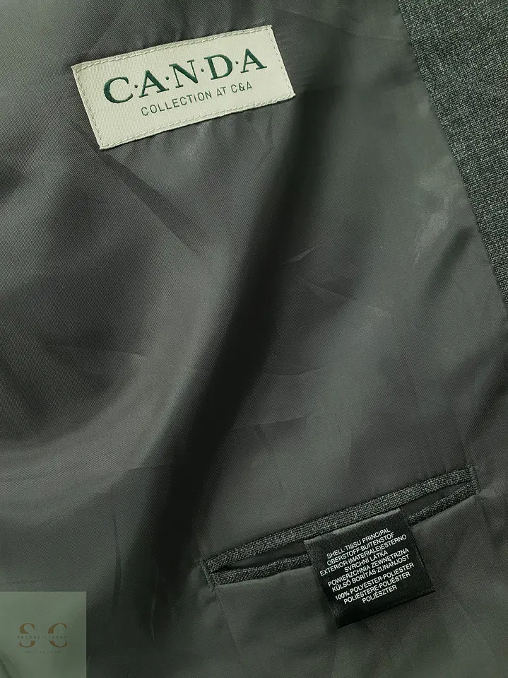Blazer Sastre Texturizado Gris Melange Canda Talla XXL/XXXL 7