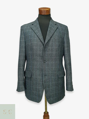 Blazer a Cuadros de Lana y Cashmere Digel Talla M/L