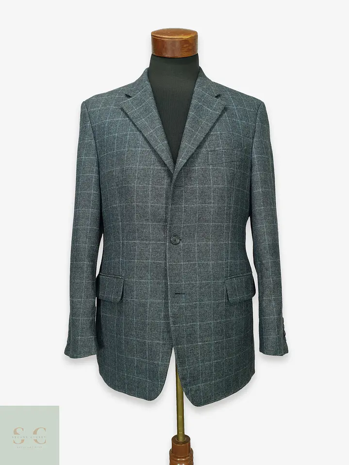 Blazer a Cuadros de Lana y Cashmere Digel Talla M/L 1