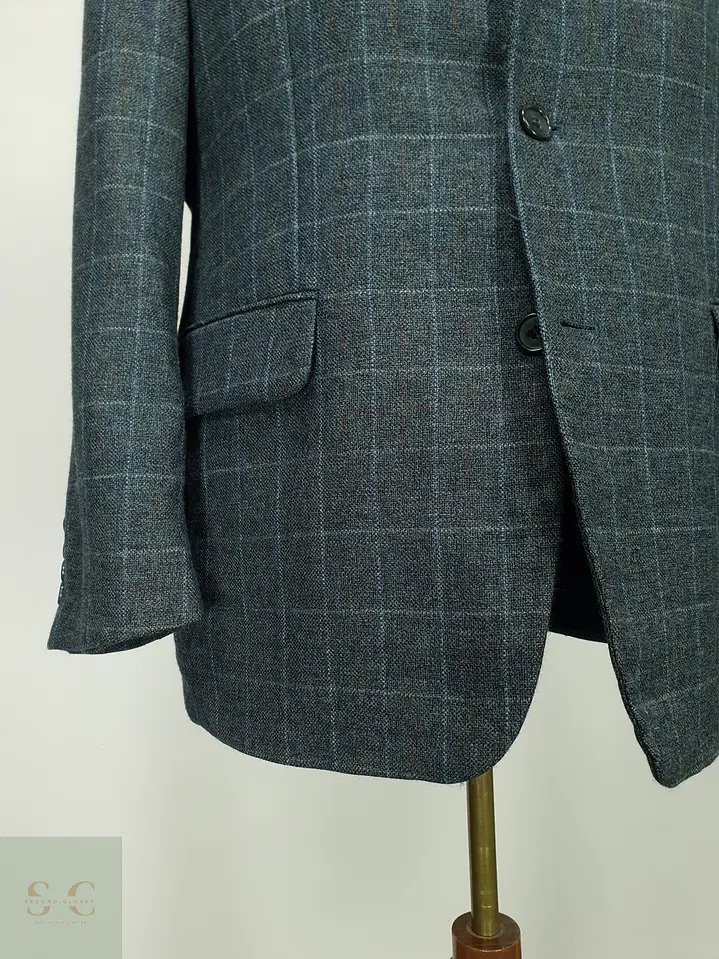 Blazer a Cuadros de Lana y Cashmere Digel Talla M/L 3