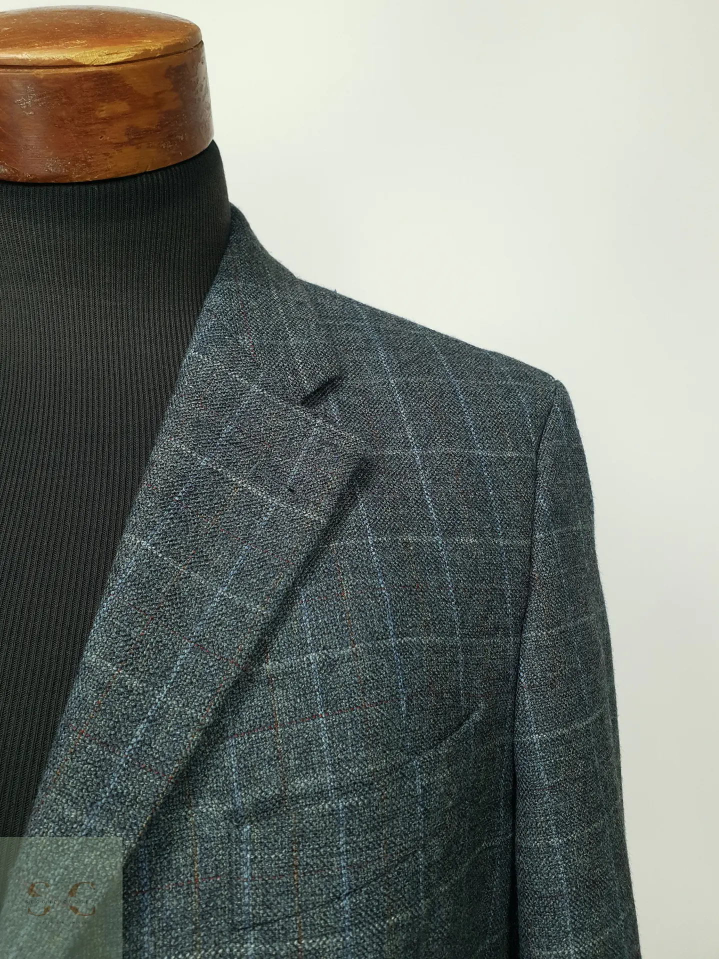 Blazer a Cuadros de Lana y Cashmere Digel Talla M/L 5