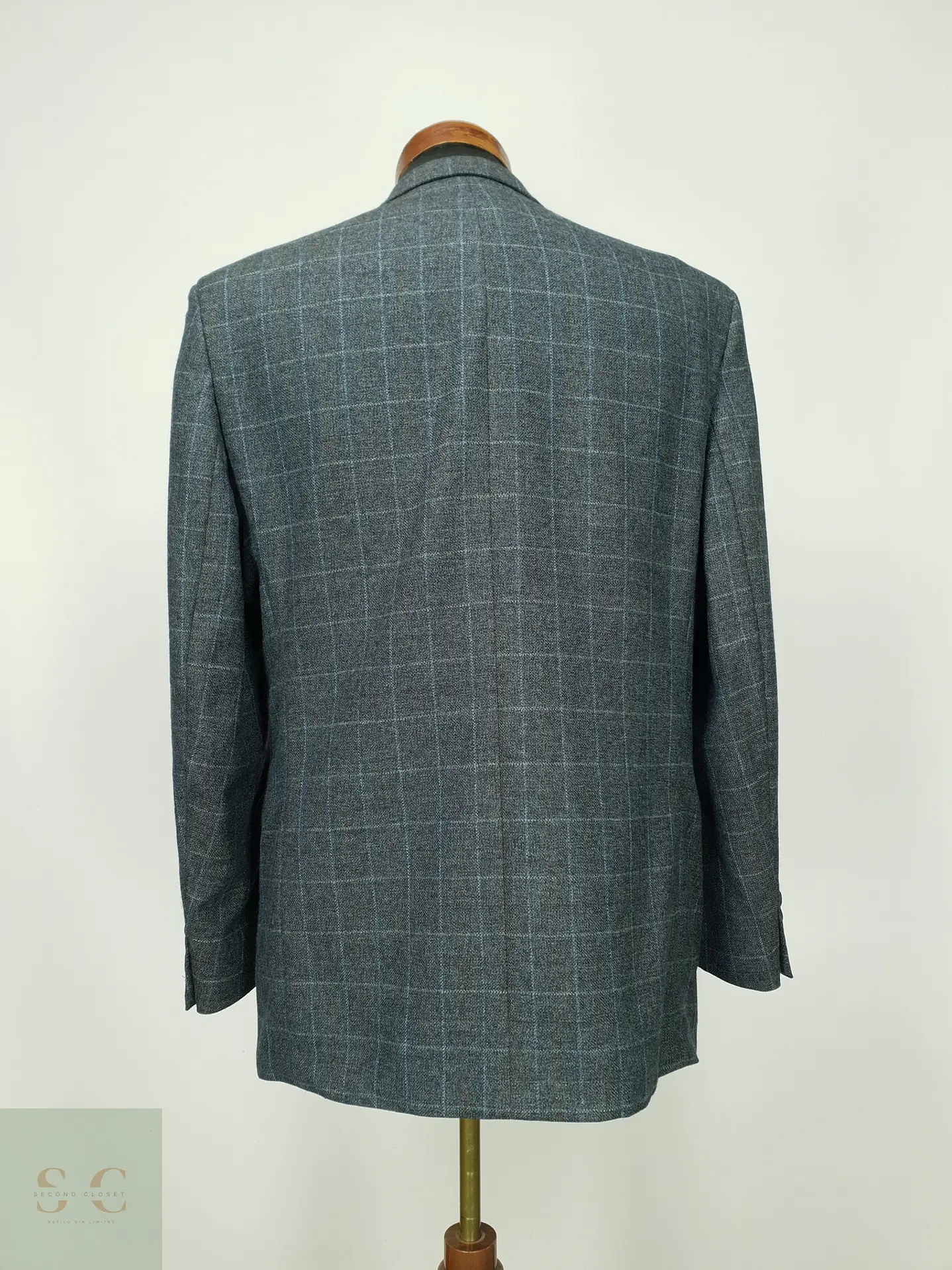 Blazer a Cuadros de Lana y Cashmere Digel Talla M/L 9