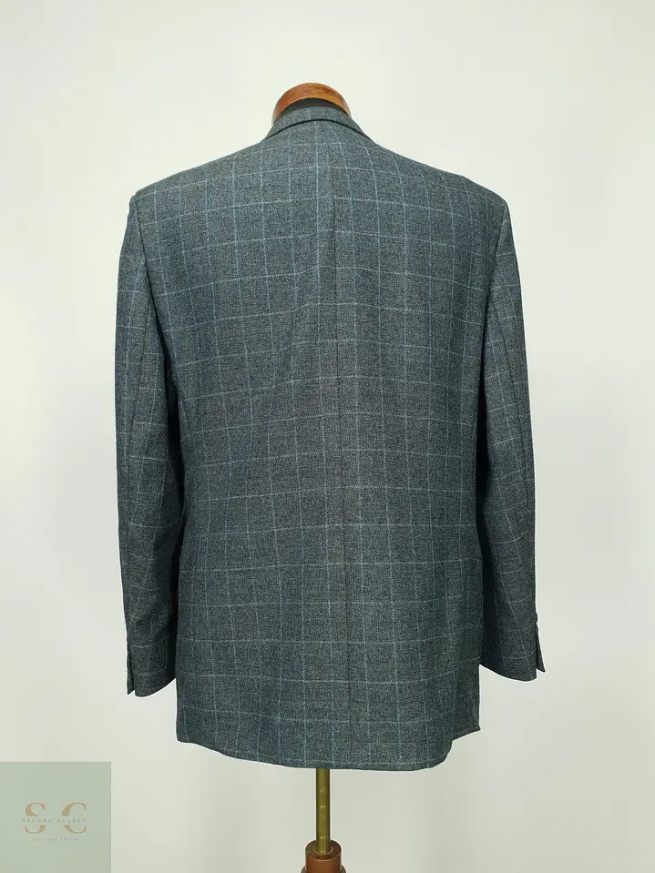Blazer a Cuadros de Lana y Cashmere Digel Talla M/L 9