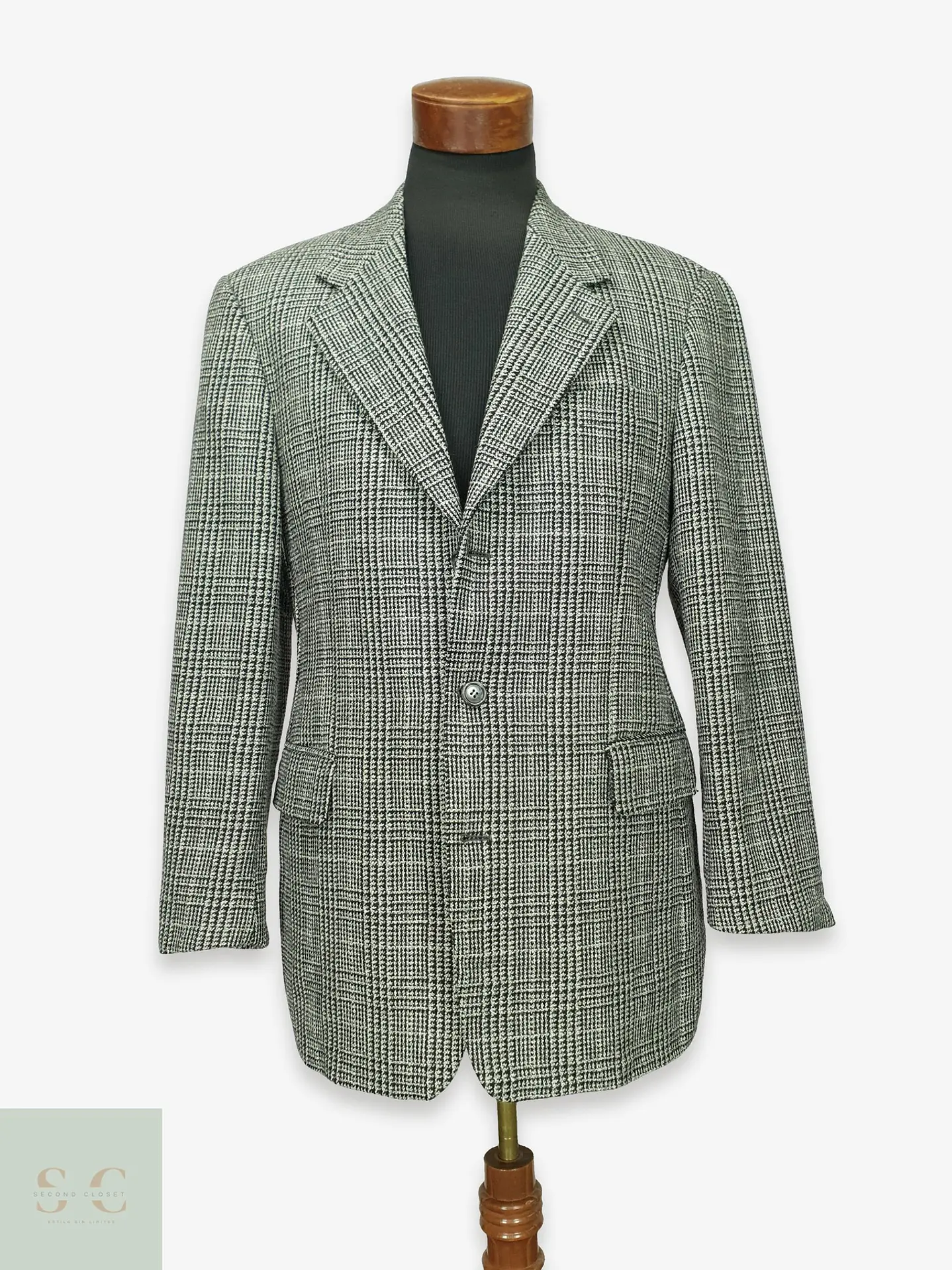 Blazer Estructurado de Pura Lana Virgen Policke Hamburg Talla L 1