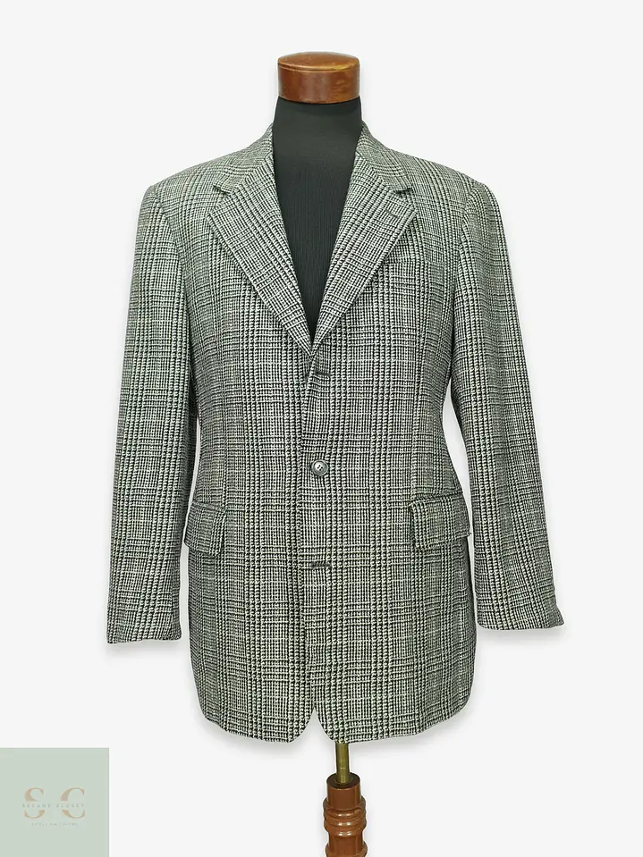 Blazer Estructurado de Pura Lana Virgen Policke Hamburg Talla L 1