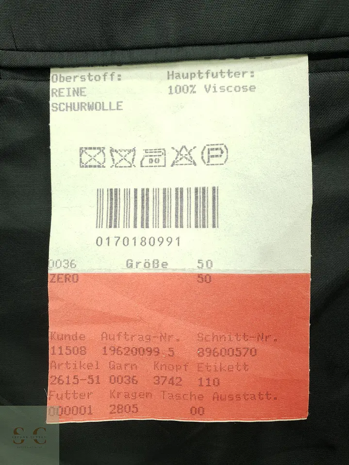 Blazer Estructurado de Pura Lana Virgen Policke Hamburg Talla L 6