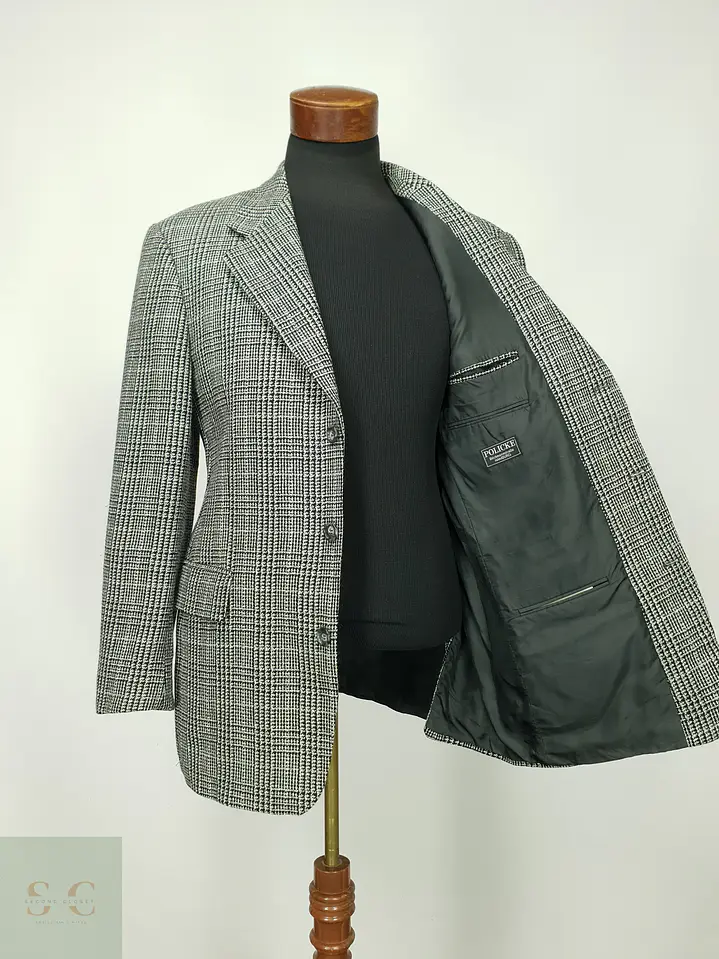 Blazer Estructurado de Pura Lana Virgen Policke Hamburg Talla L 8