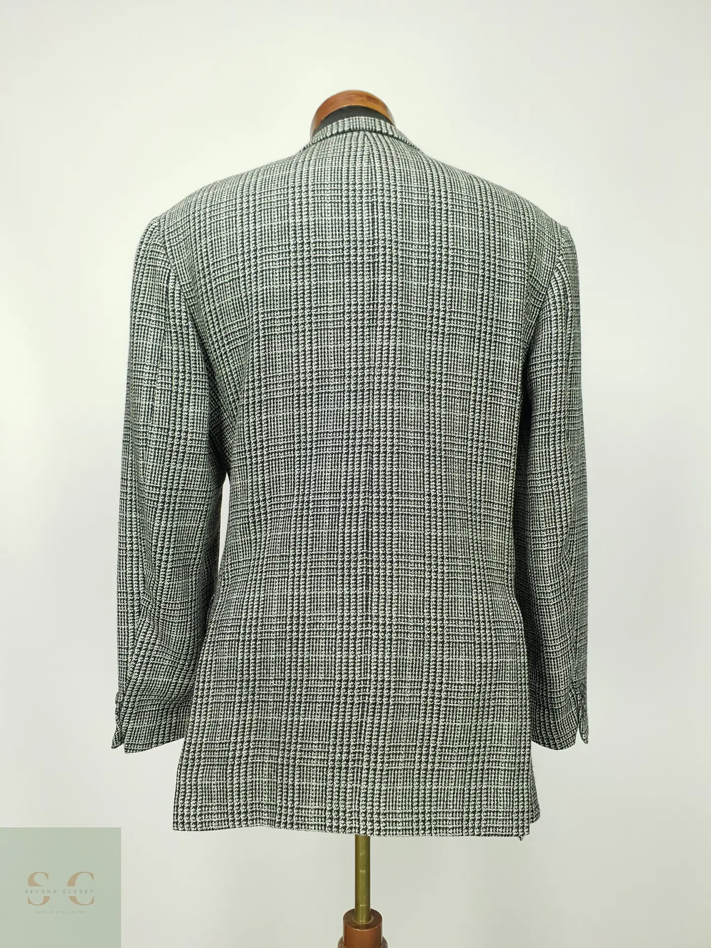 Blazer Estructurado de Pura Lana Virgen Policke Hamburg Talla L 9