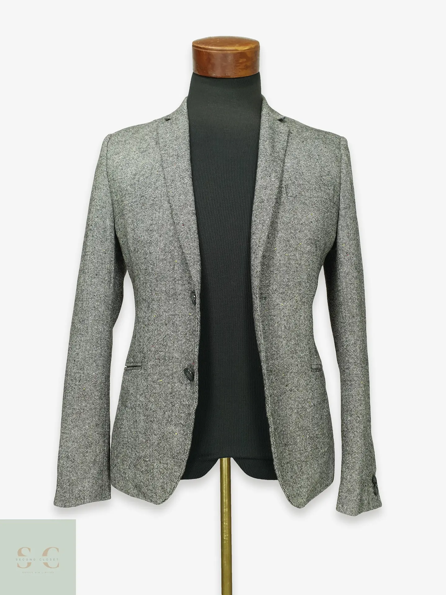 Blazer Texturizado Estilo Tweed H&M Talla XS 1