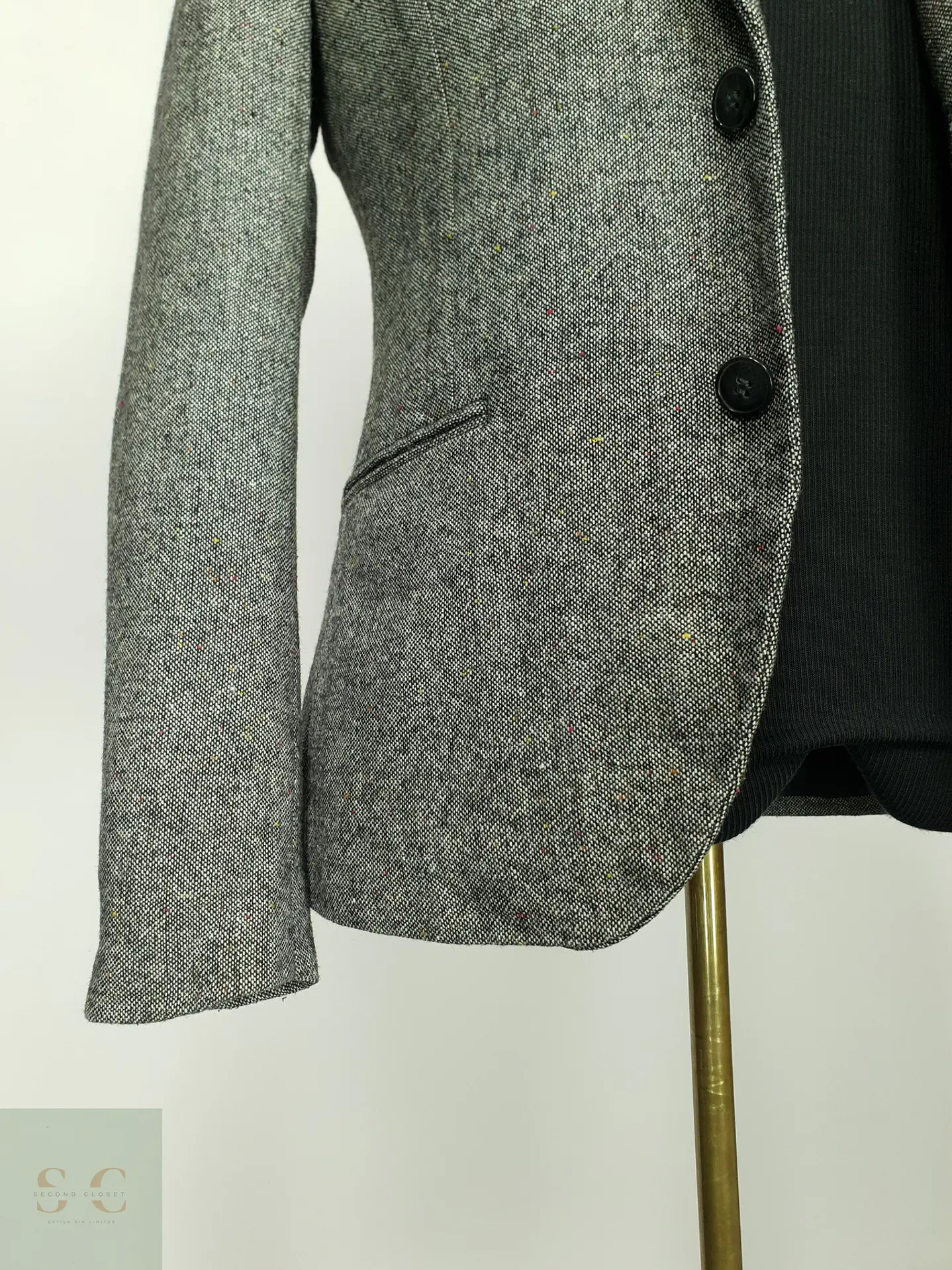 Blazer Texturizado Estilo Tweed H&M Talla XS 3