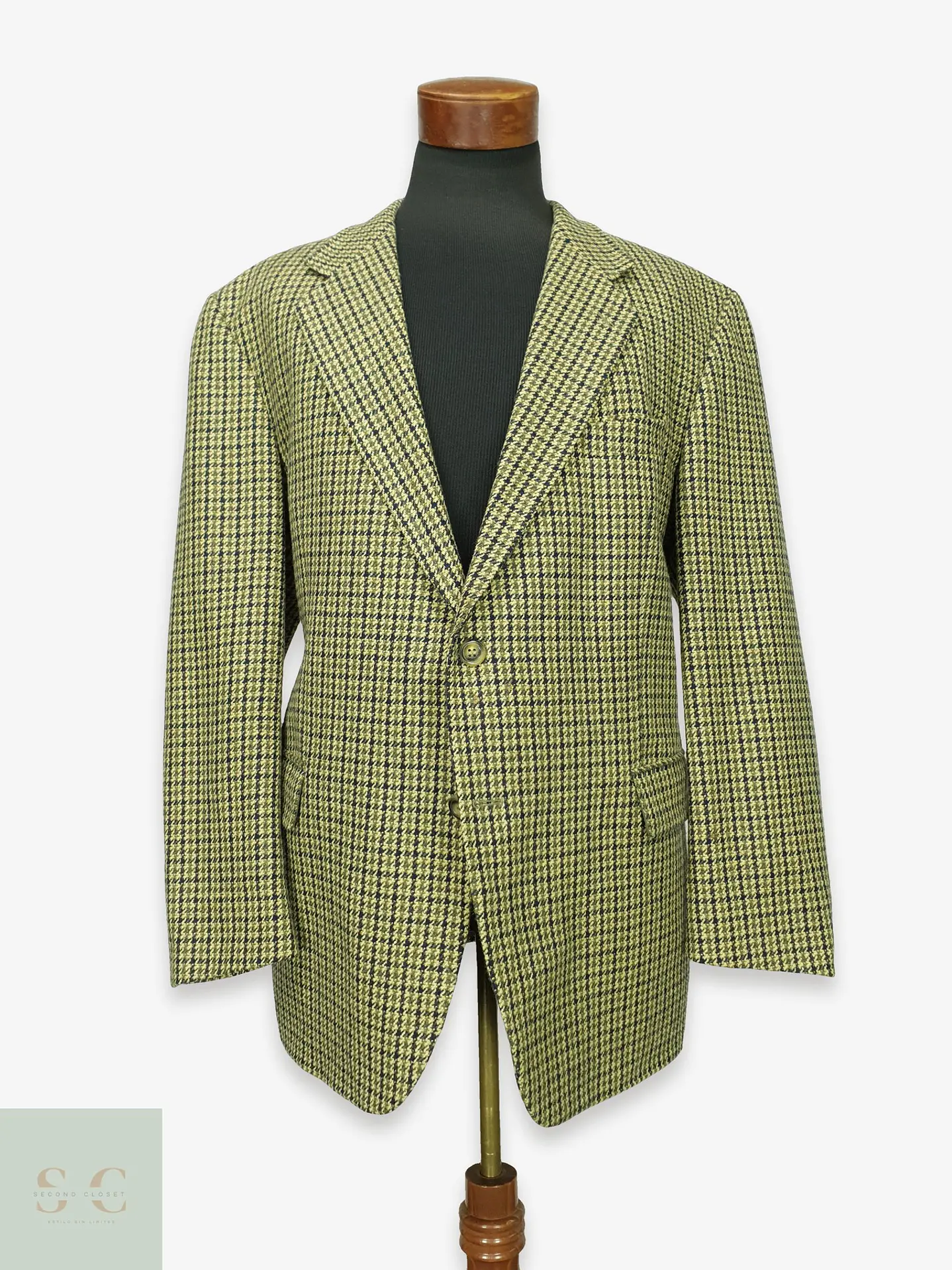 Blazer de Lana Virgen y Cashmere en Pata de Gallo Roy Robson Talla XL 1