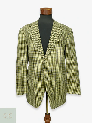 Blazer de Lana Virgen y Cashmere en Pata de Gallo Roy Robson Talla XL