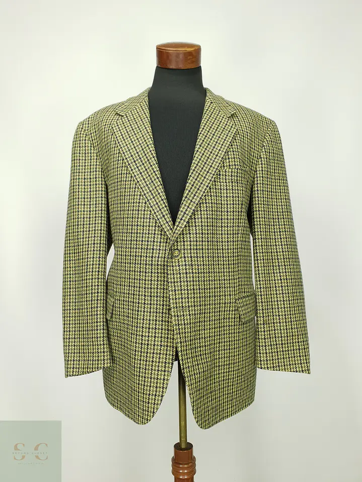 Blazer de Lana Virgen y Cashmere en Pata de Gallo Roy Robson Talla XL 2