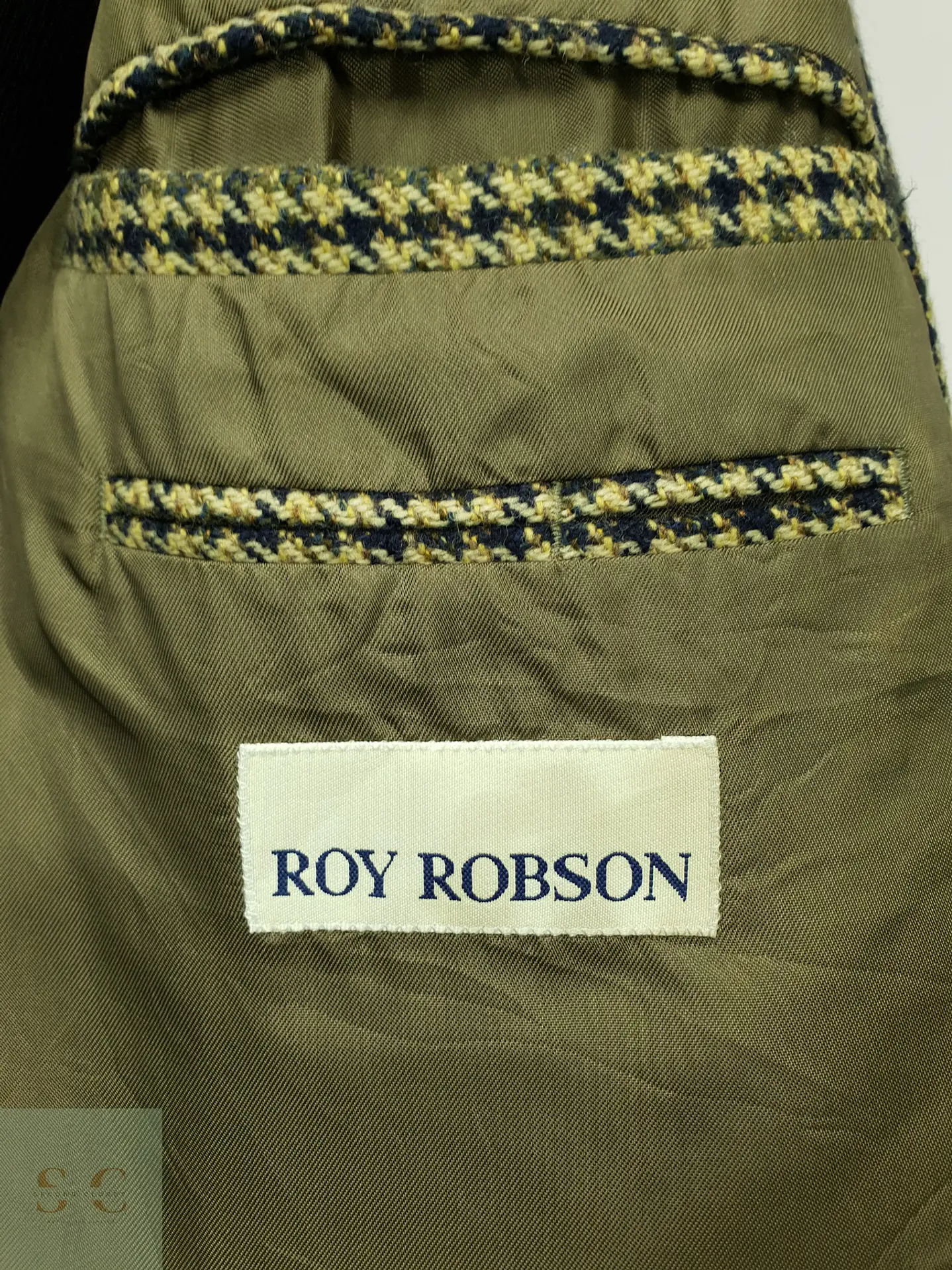 Blazer de Lana Virgen y Cashmere en Pata de Gallo Roy Robson Talla XL 6