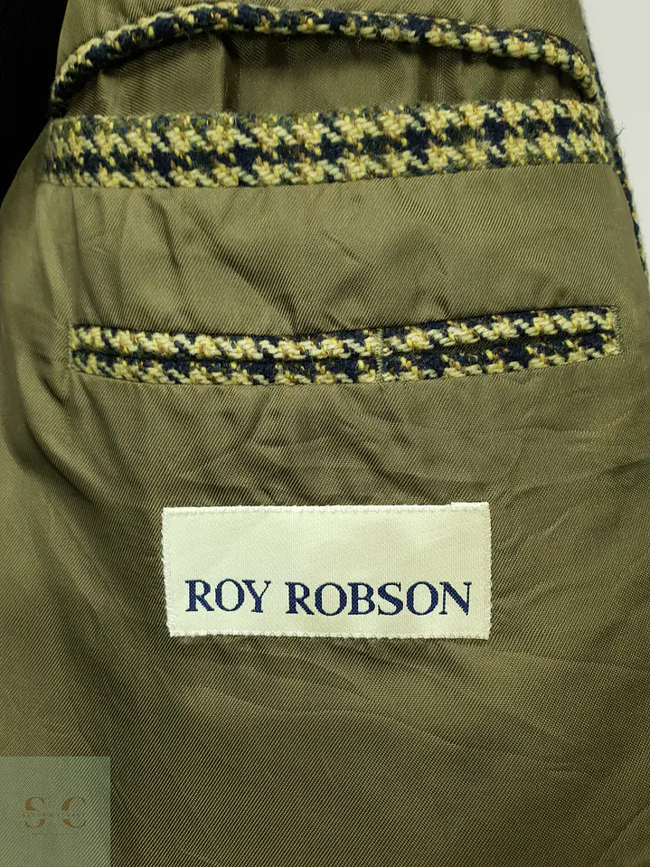 Blazer de Lana Virgen y Cashmere en Pata de Gallo Roy Robson Talla XL 6
