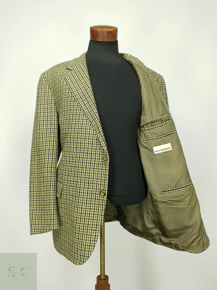 Blazer de Lana Virgen y Cashmere en Pata de Gallo Roy Robson Talla XL 8