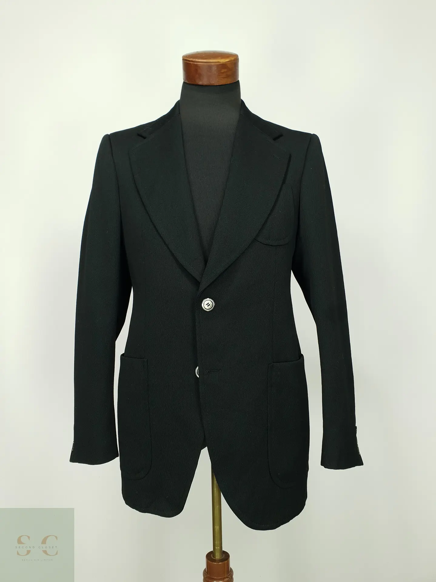 Blazer Vintage Estructurado con Bolsillos Aplicados Talla SM 2