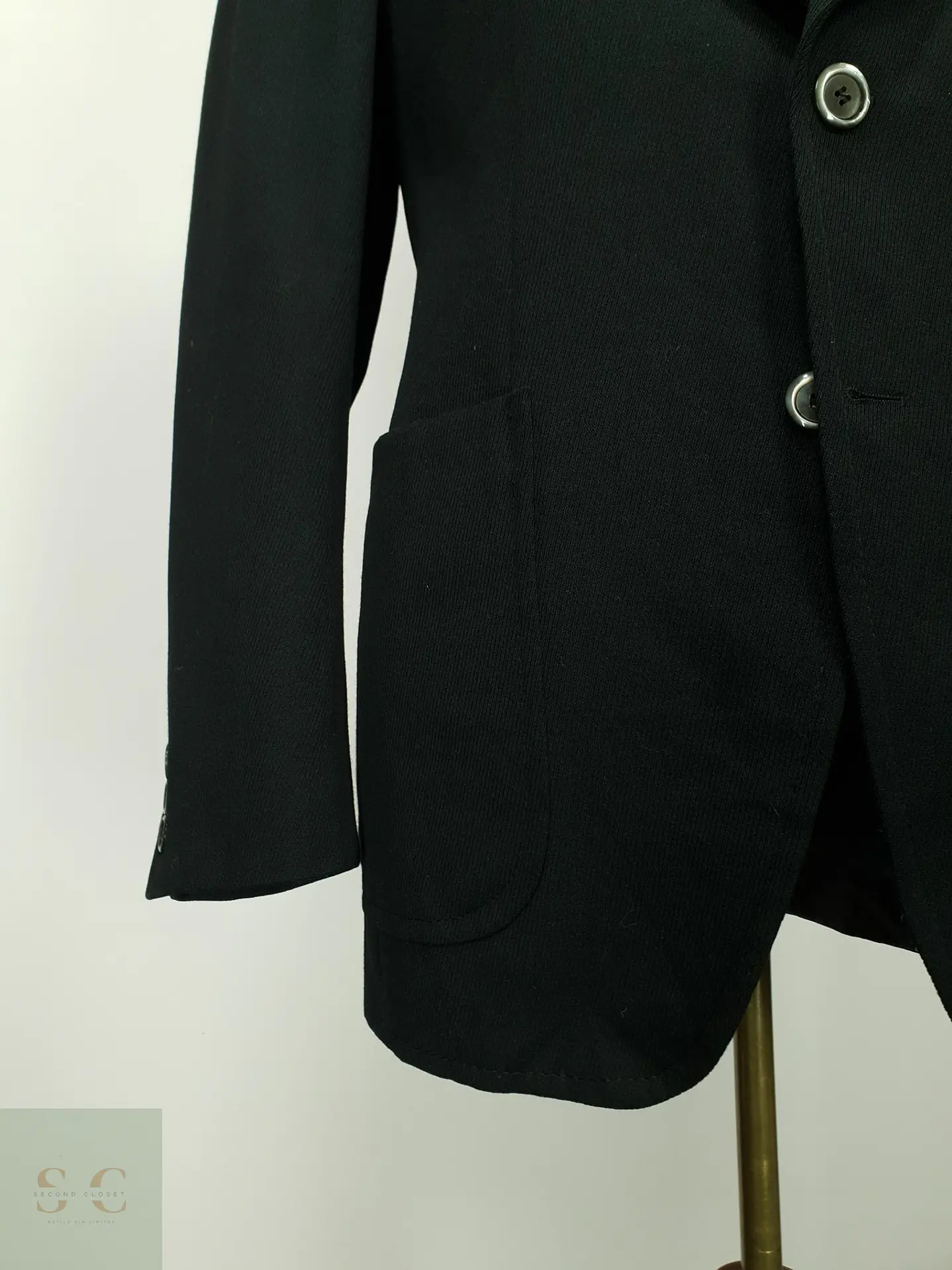 Blazer Vintage Estructurado con Bolsillos Aplicados Talla SM 3