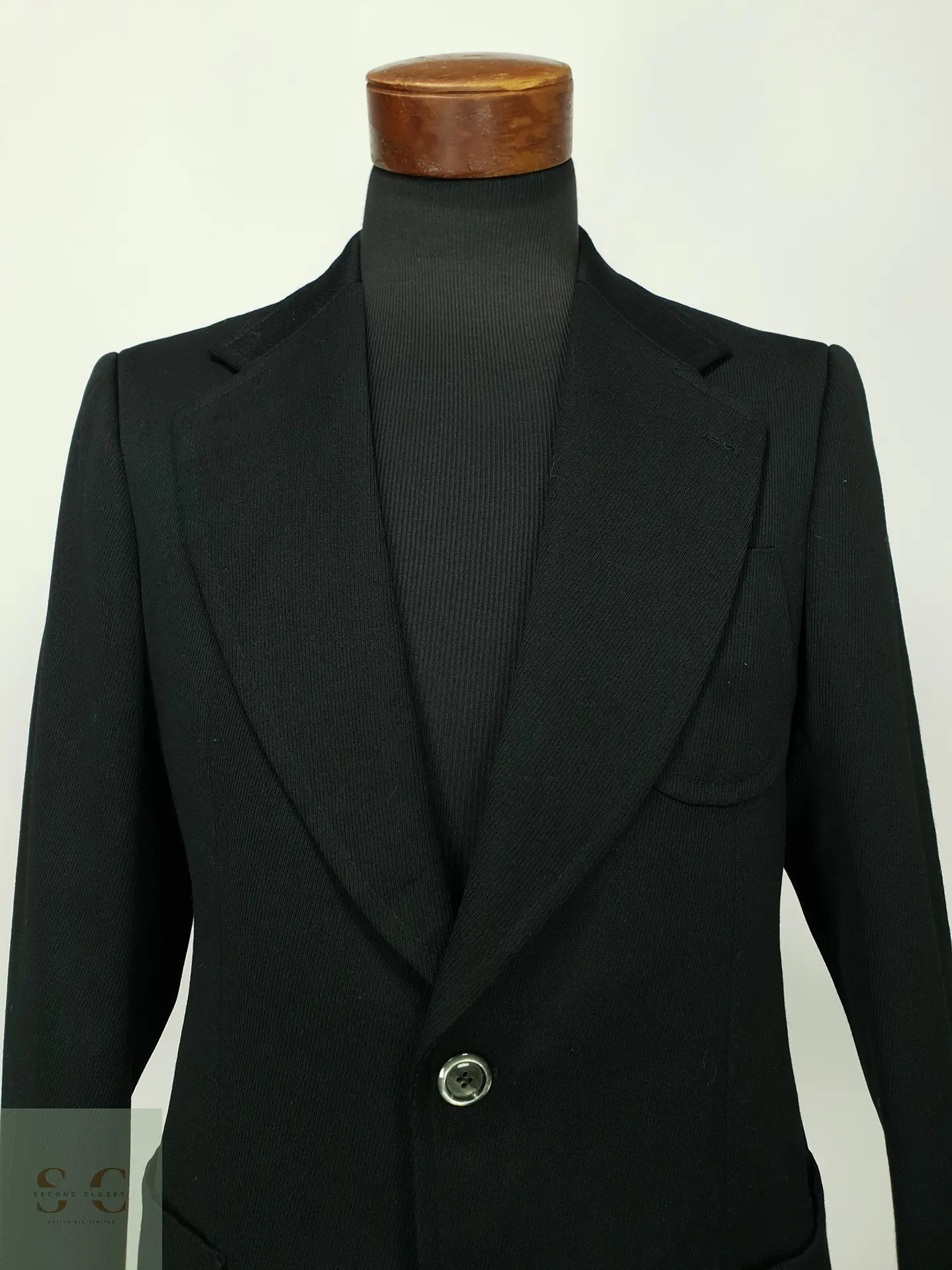 Blazer Vintage Estructurado con Bolsillos Aplicados Talla SM 4