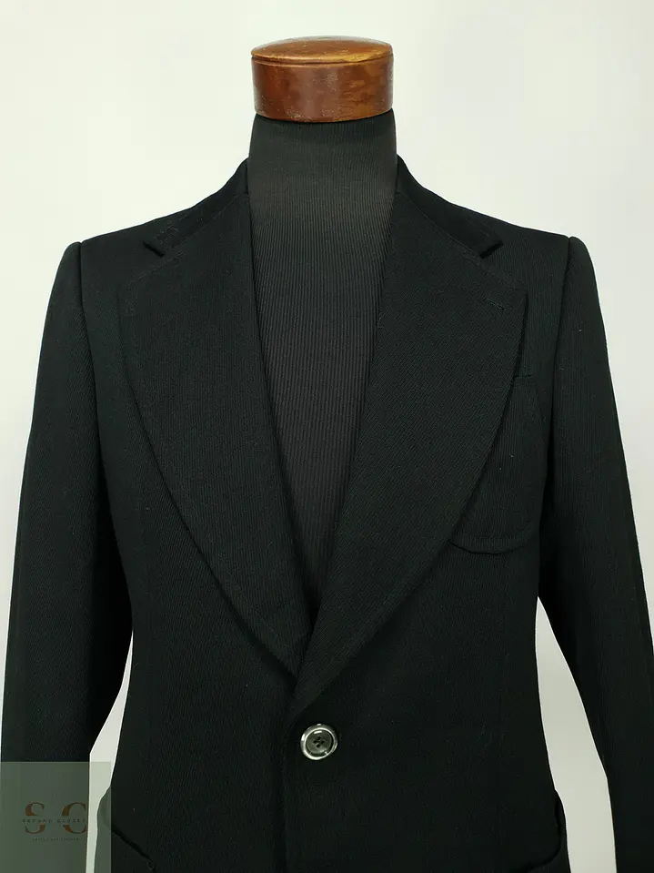 Blazer Vintage Estructurado con Bolsillos Aplicados Talla SM 4