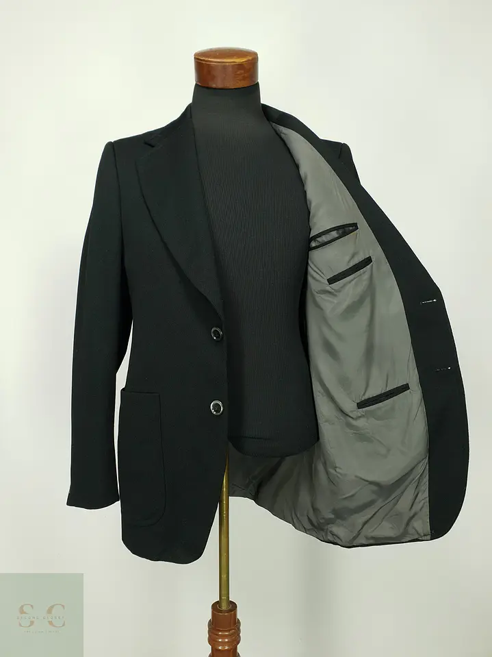 Blazer Vintage Estructurado con Bolsillos Aplicados Talla SM 7