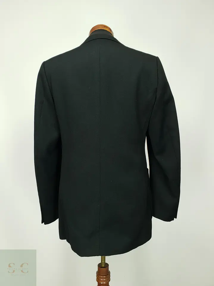 Blazer Vintage Estructurado con Bolsillos Aplicados Talla SM 9