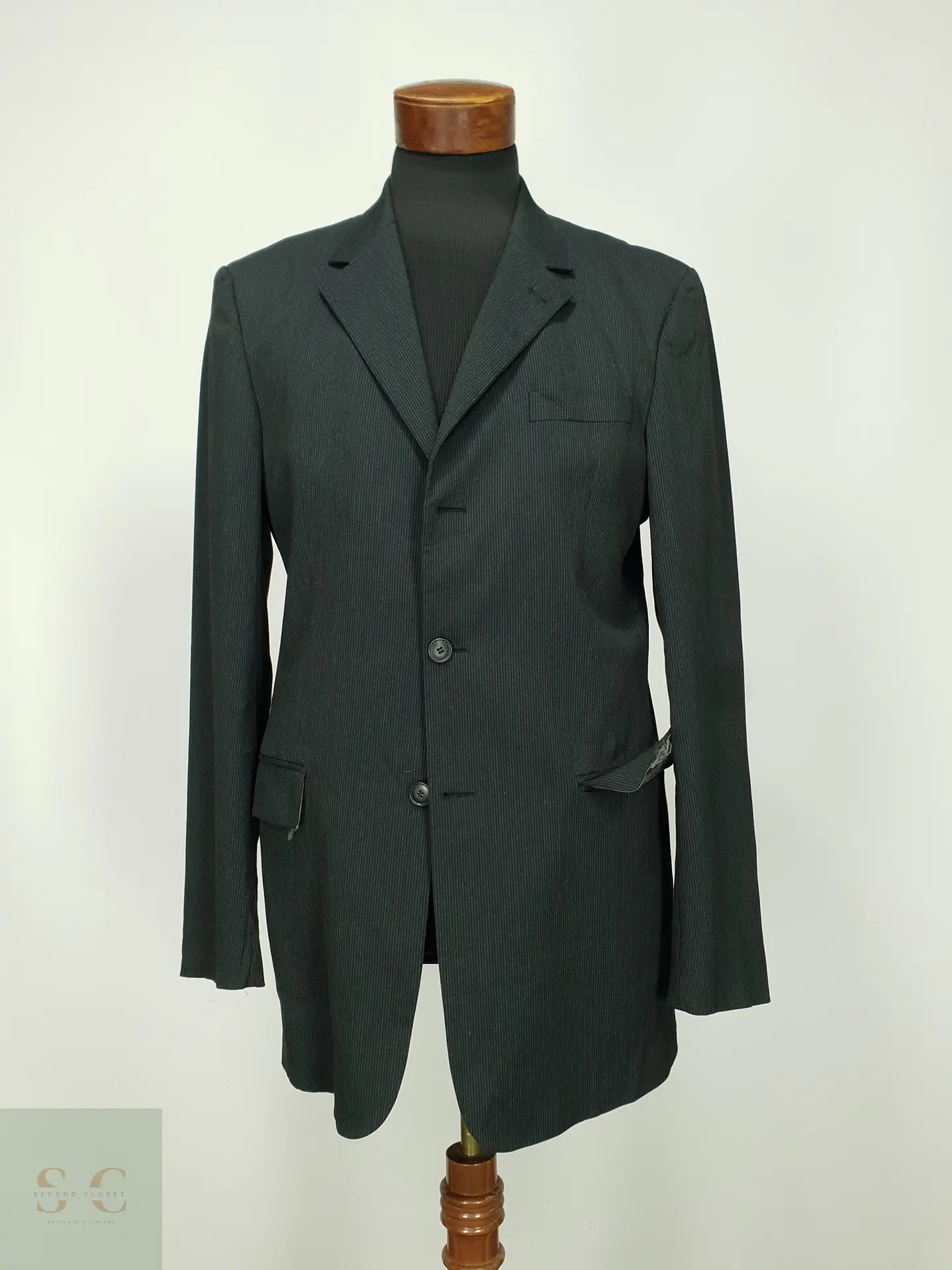 Blazer de Raya Diplomática de Tres Botones s.Oliver Talla L 2