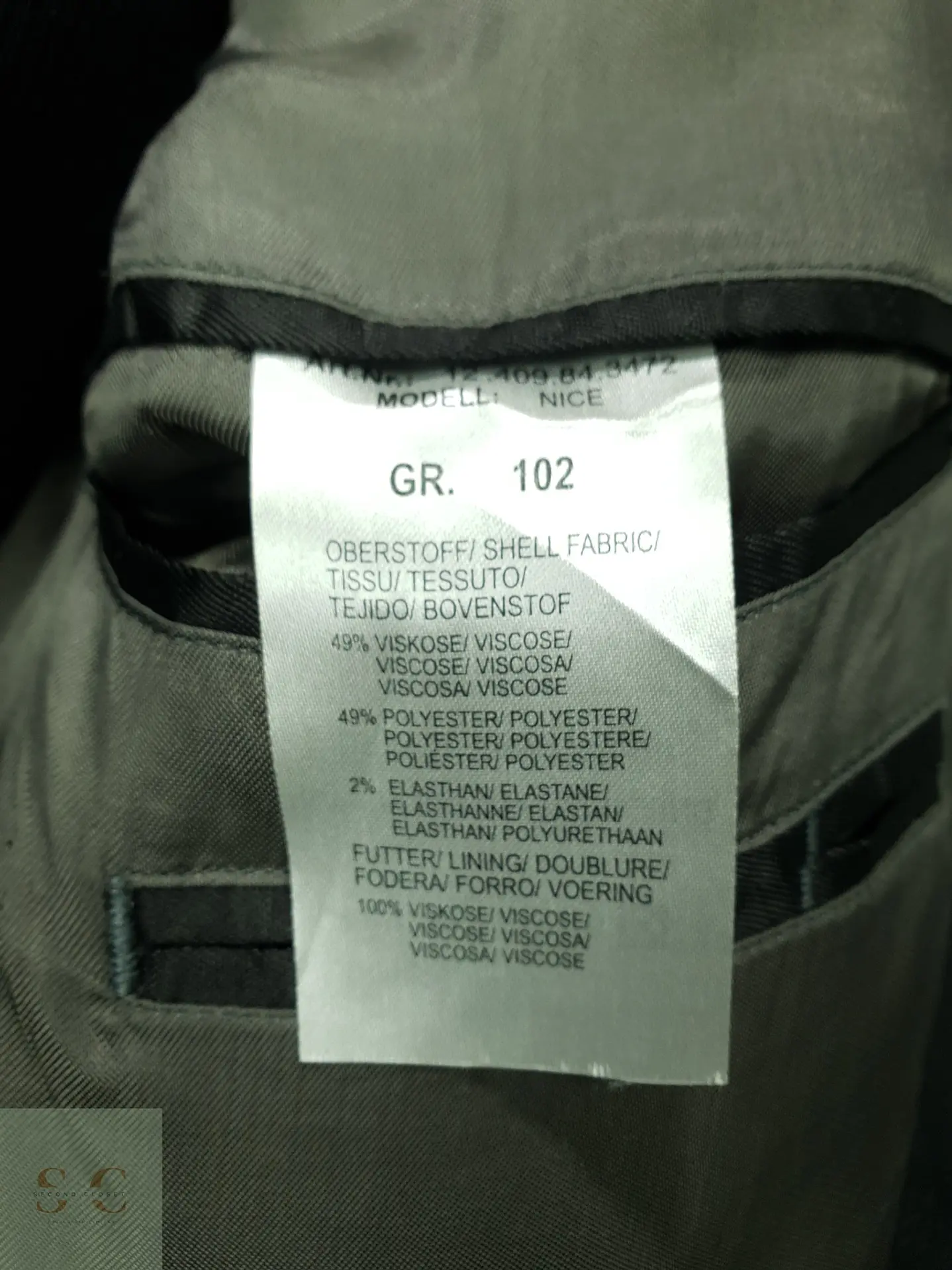 Blazer de Raya Diplomática de Tres Botones s.Oliver Talla L 6